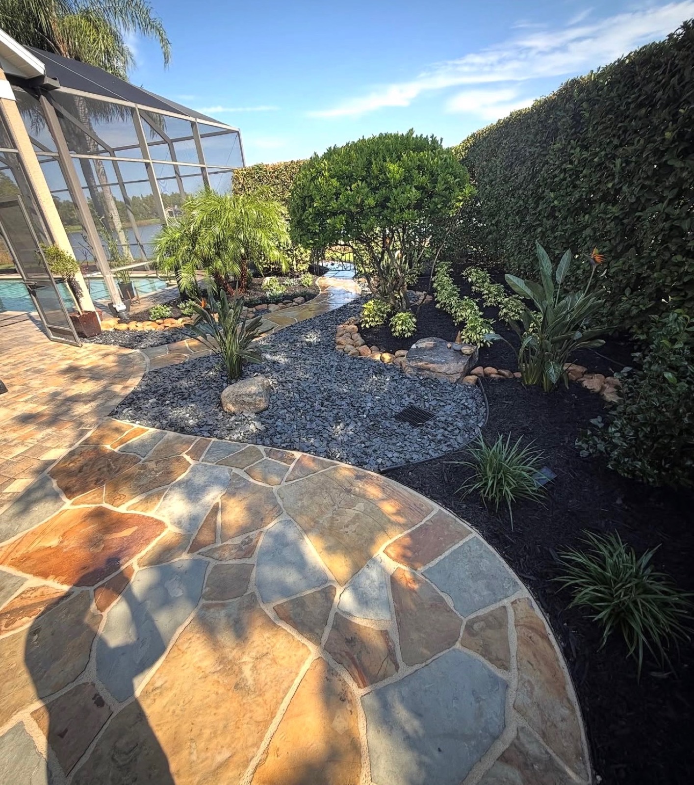 Flagstone patio