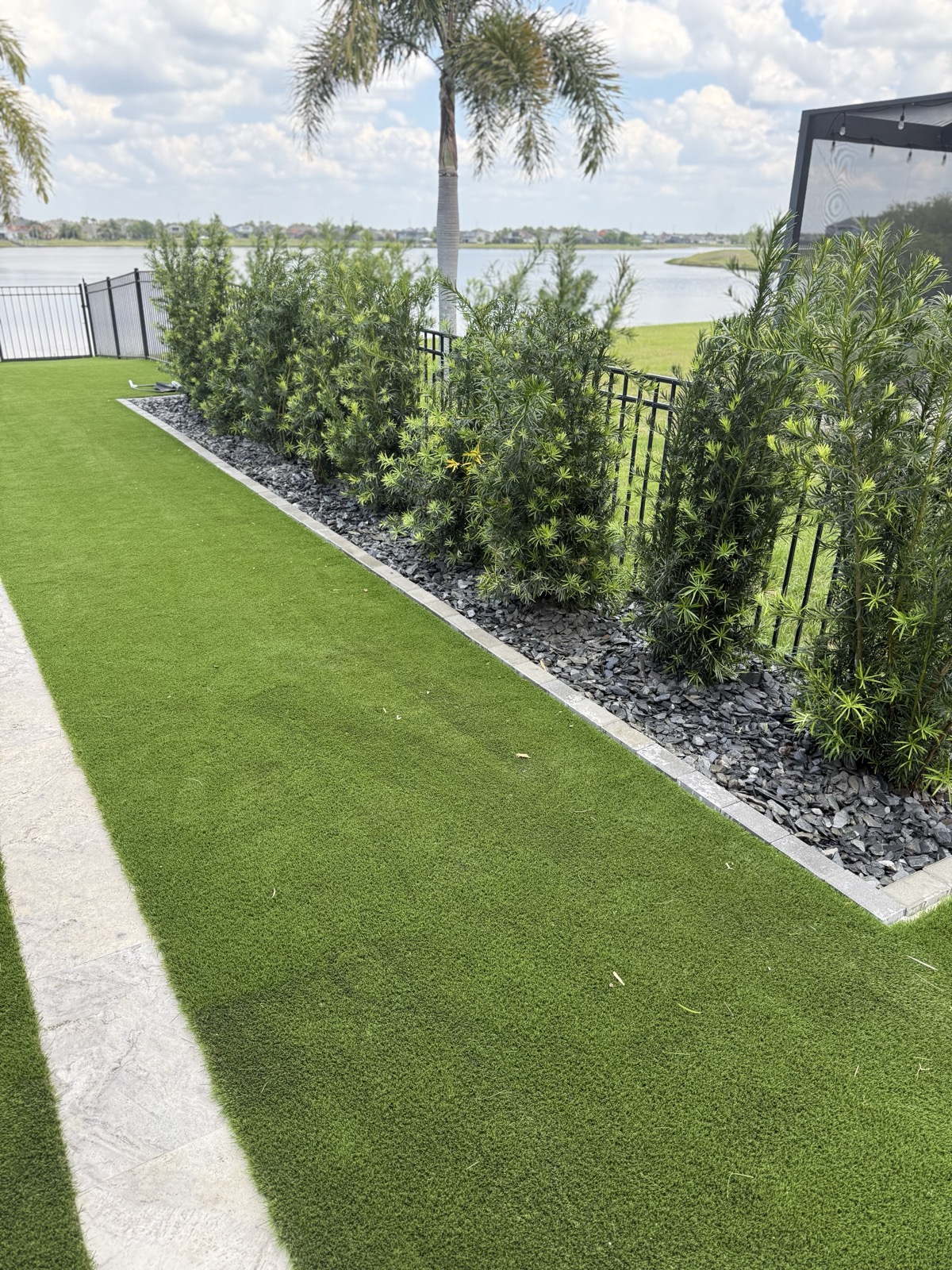 Lakeside lawn